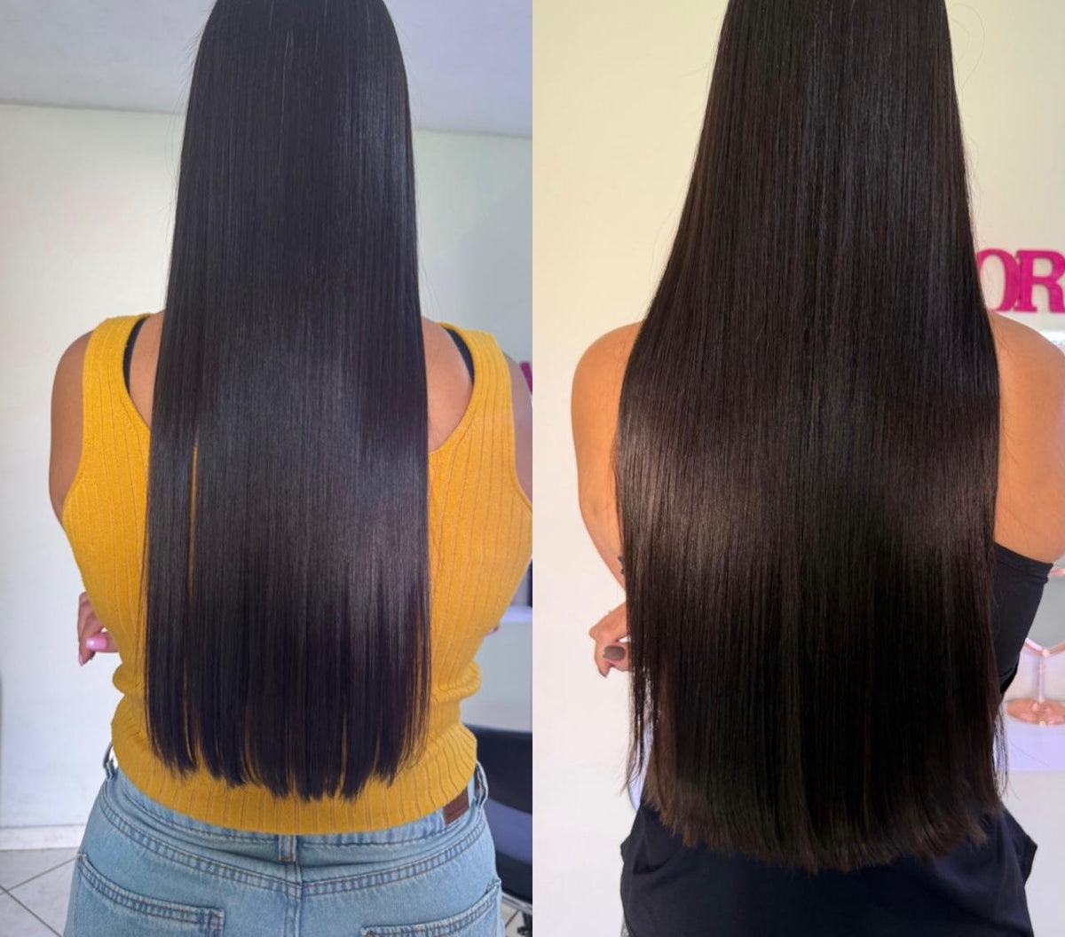 Antes e depois HairFor+ enviado por cliente