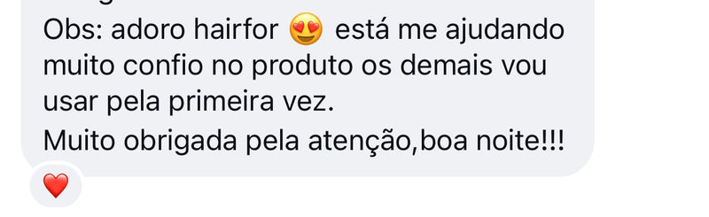 Relato de cliente HairFor+ 02