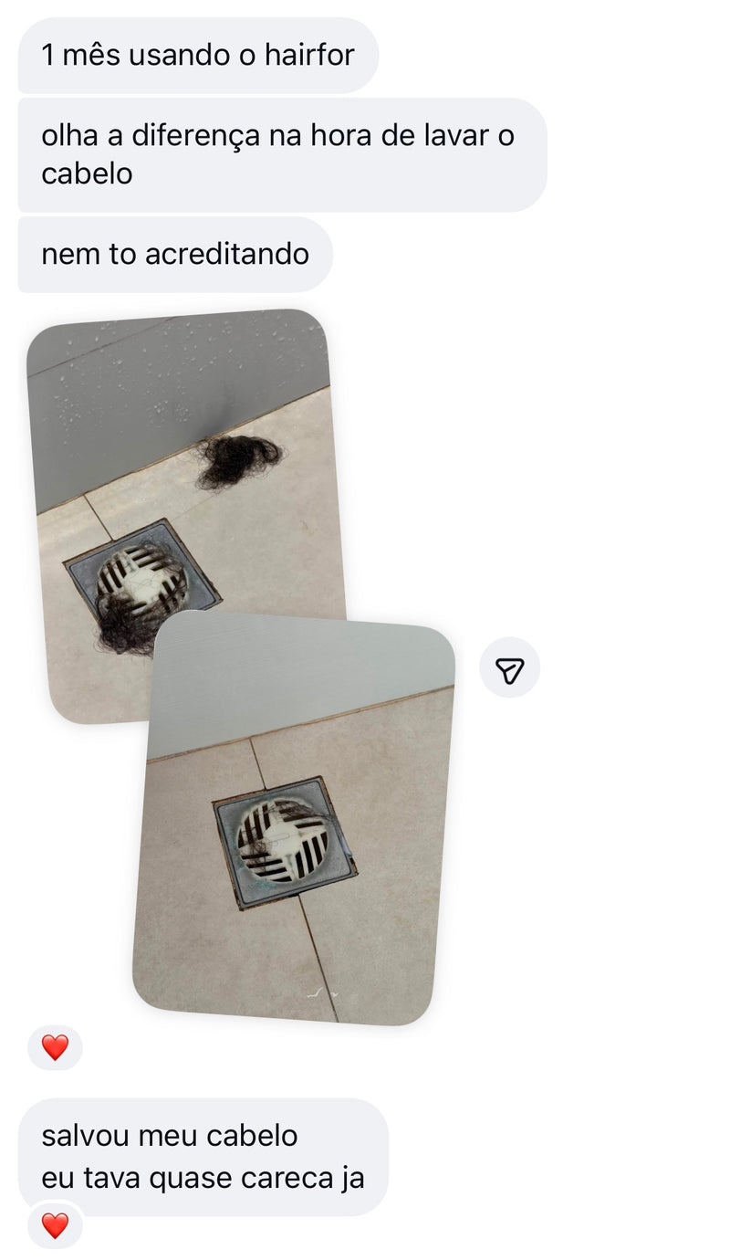 Relato de cliente HairFor+ 05